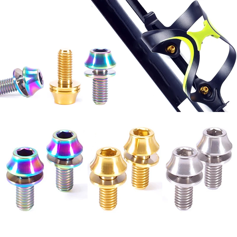 2Pcs Road Mountain Titanium Alloy Bike Water Bottle Cage Fixing Bolts Air Pump Holder Bracket Fixed Screw Bicycle Accessories
2Pcs Road Mountain Titanium Alloy Bike Water Bottle Cage Fixing Bolts Air Pump Holder Bracket Fixed Screw Bicycle Accessories
