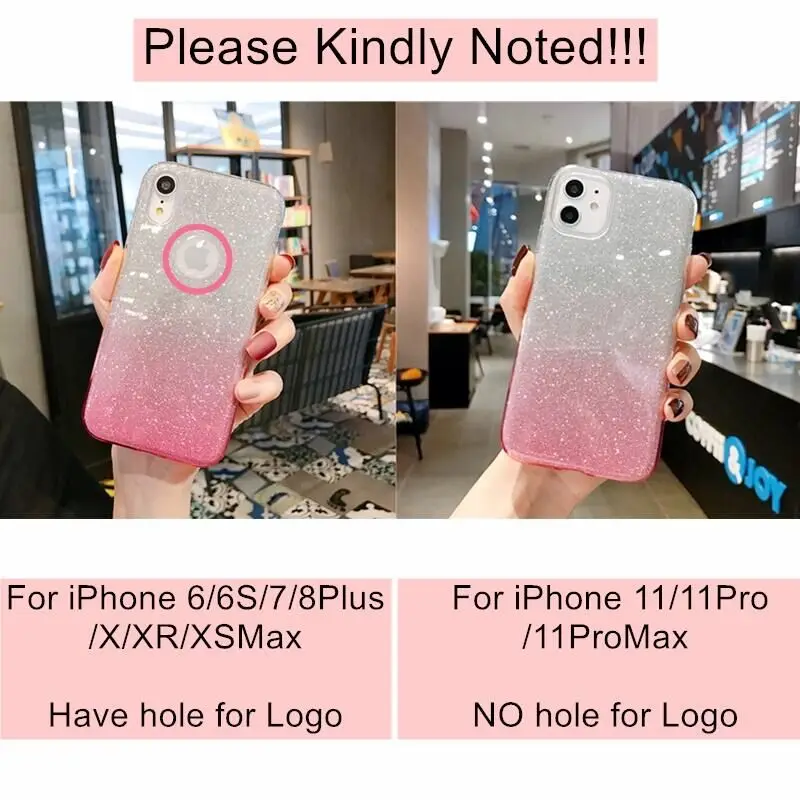3 IN 1 Gradient Glitter Cover for iphone 11 Pro Max 7 8 plus X XR XS Max 5 5S SE 6 6S Plus Case Clear PC+TPU Bling Coque Fundas
3 IN 1 Gradient Glitter Cover for iphone 11 Pro Max 7 8 plus X XR XS Max 5 5S SE 6 6S Plus Case Clear PC+TPU Bling Coque Fundas