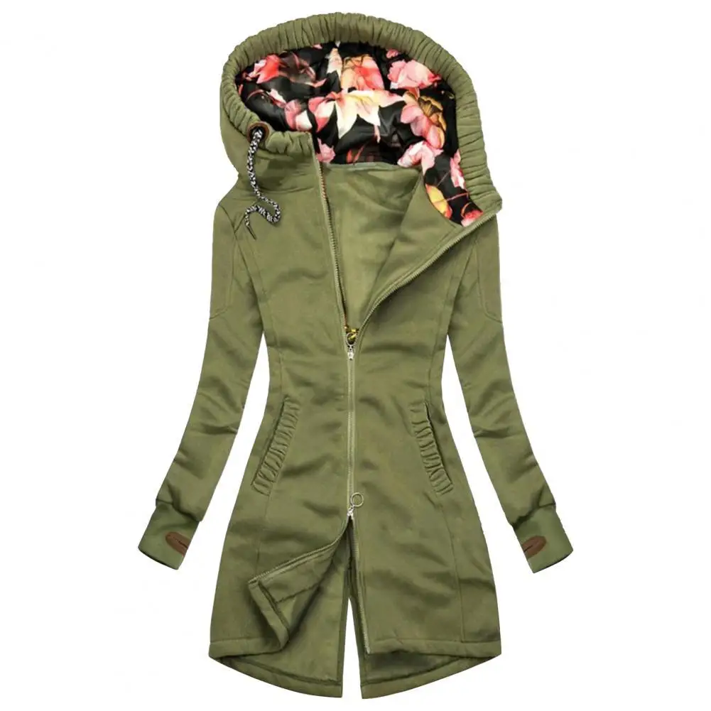 Women Jackets Hooded Coat Floral Print Patchwork Drawstring Zipper Irregular Bottom Sweatshirt Ladies Coats Autumn Winter
Women Jackets Hooded Coat Floral Print Patchwork Drawstring Zipper Irregular Bottom Sweatshirt Ladies Coats Autumn Winter