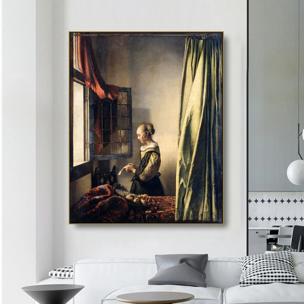Cassisy《Girl reading a letter at an open window》Johannes·Vermeer Canvas Oil Painting Poster Wall Decor Modern Home Decoration
Cassisy《Girl reading a letter at an open window》Johannes·Vermeer Canvas Oil Painting Poster Wall Decor Modern Home Decoration