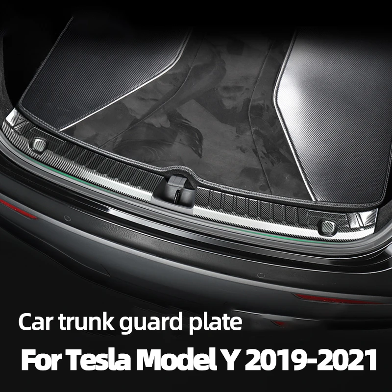 Car Rear Bumper Load Edge Protector Stickers Stainless Steel Trunk Guard Plate Decoration Decals For Tesla Model Y 2019-2021
Car Rear Bumper Load Edge Protector Stickers Stainless Steel Trunk Guard Plate Decoration Decals For Tesla Model Y 2019-2021