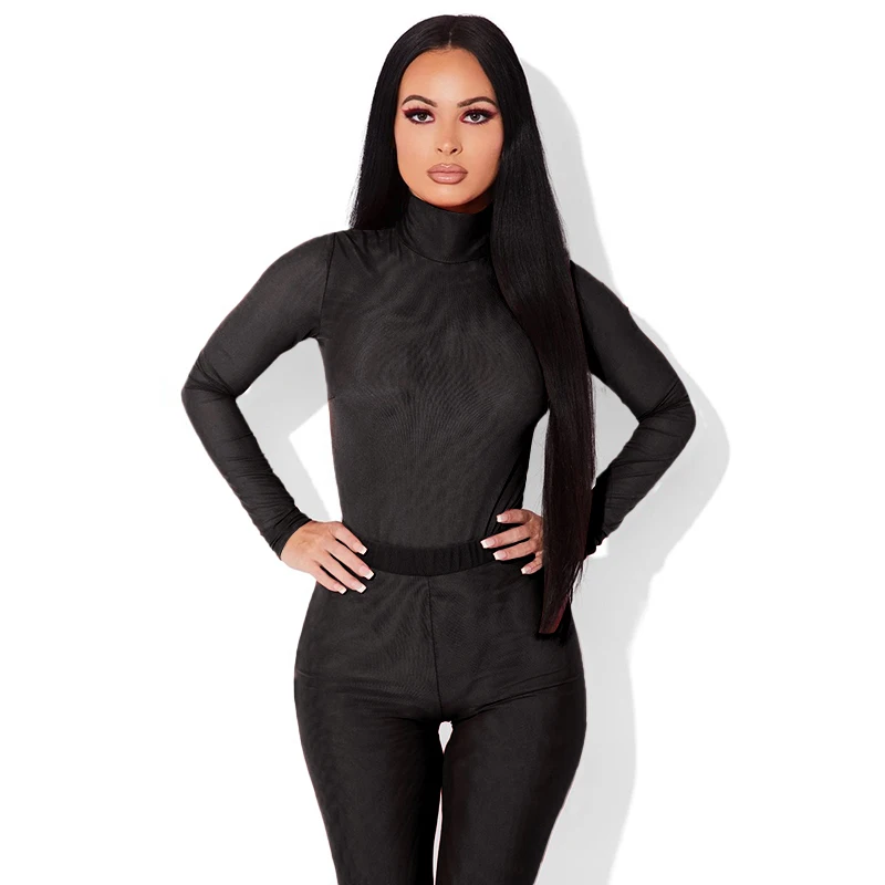 Baldauren Mesh Women 2 Piece Set Long Sleeve Bodysuit High Neck High Waist Pants Bodycon See Through Sheer Club 2022 Sexy Winter
Baldauren Mesh Women 2 Piece Set Long Sleeve Bodysuit High Neck High Waist Pants Bodycon See Through Sheer Club 2022 Sexy Winter