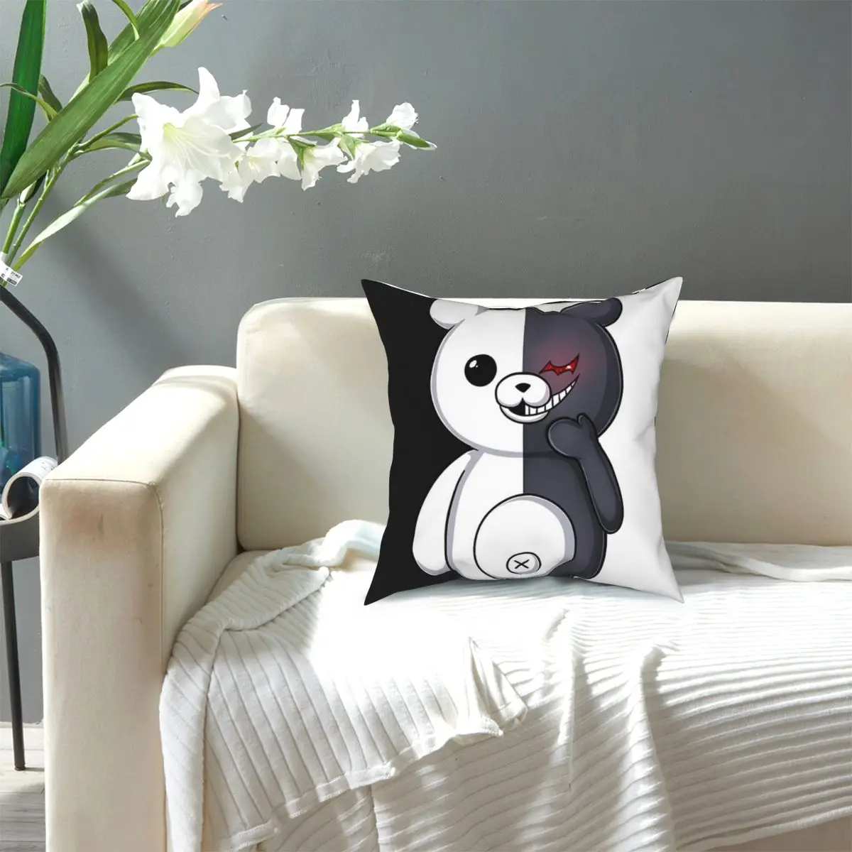 Danganronpa Monokuma Pillowcase Printing Fabric Cushion Cover Decoration Pillow Case Cover Seater Square Zippered 40X40cm 
Danganronpa Monokuma Pillowcase Printing Fabric Cushion Cover Decoration Pillow Case Cover Seater Square Zippered 40X40cm