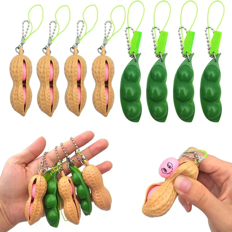 2PCS Edamame Fidget Toys Peanut & Peapod Cute Keychain Squeeze-a-Bean Funny Pea Soybean Gift for Adults & Kids Relief Anxiety
2PCS Edamame Fidget Toys Peanut & Peapod Cute Keychain Squeeze-a-Bean Funny Pea Soybean Gift for Adults & Kids Relief Anxiety