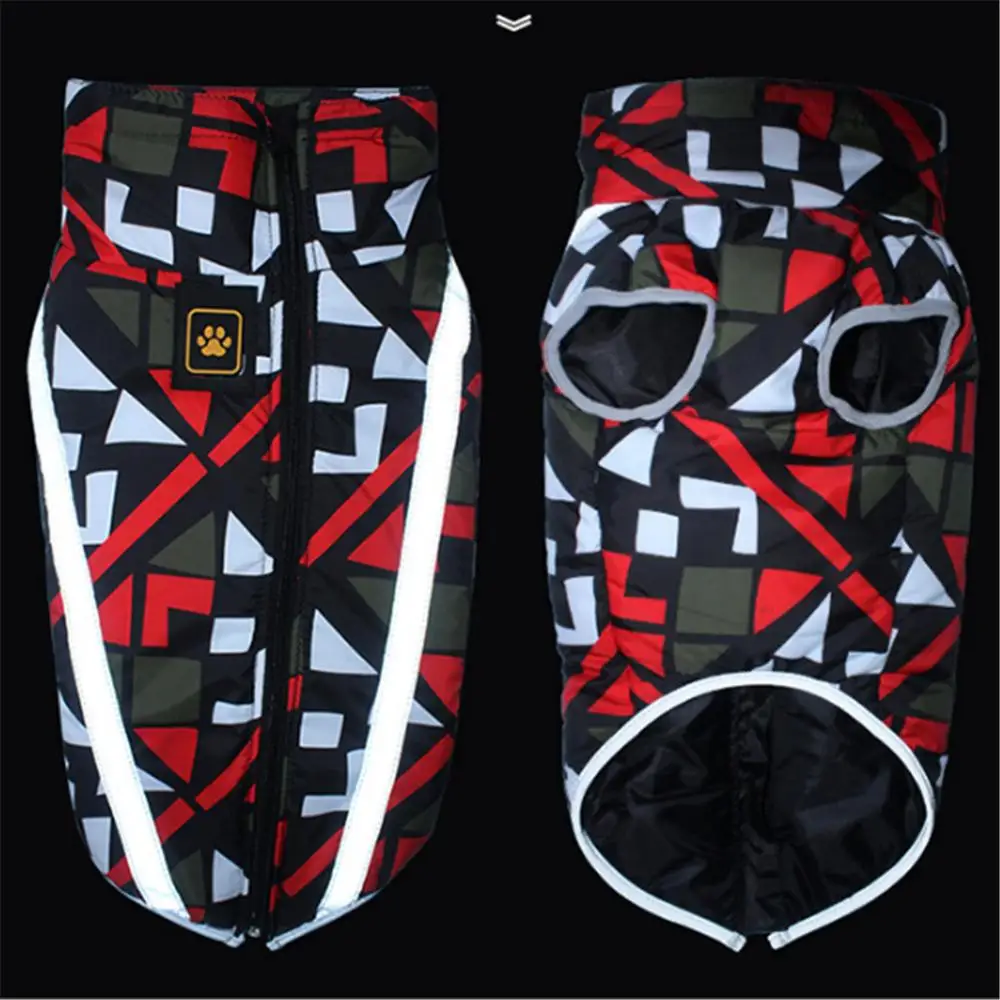 Geometric pattern Large Dog Clothes Winter Puppy Jacket Warm cotton Pet Clothing Vest Reflective Coat For Small Medium big Dogs
Geometric pattern Large Dog Clothes Winter Puppy Jacket Warm cotton Pet Clothing Vest Reflective Coat For Small Medium big Dogs