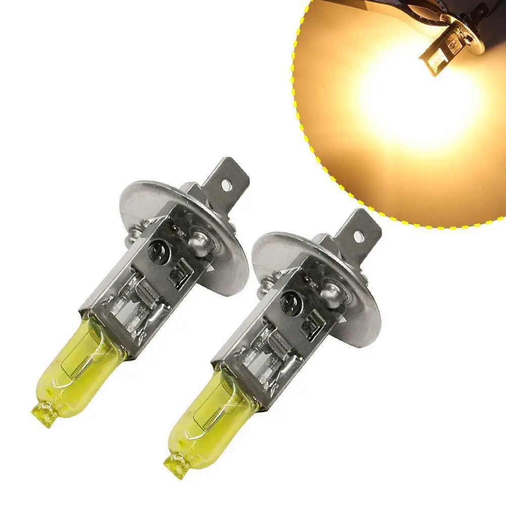 

High Quality 2 PCS Yellow H1 H3 H4 H7 H8 H11 9005 9006 Halogen Bulb 12V 55W 3000K Quartz Glass Xenon Car HeadLight Auto Lamp NEW