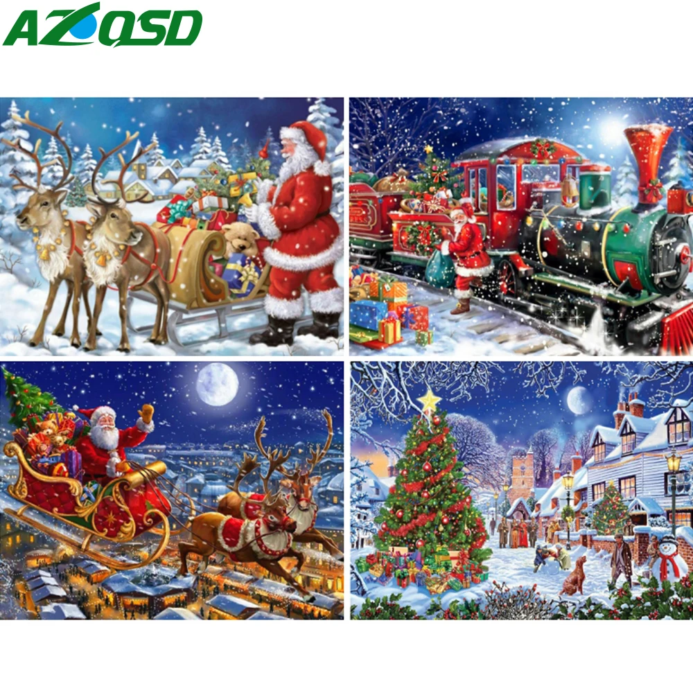 AZQSD Diamond Embroidery Santa Claus Train Mosaic Rhinestones 5D Diamond Painting Christmas Tree Cross Stitch Home Decor
AZQSD Diamond Embroidery Santa Claus Train Mosaic Rhinestones 5D Diamond Painting Christmas Tree Cross Stitch Home Decor