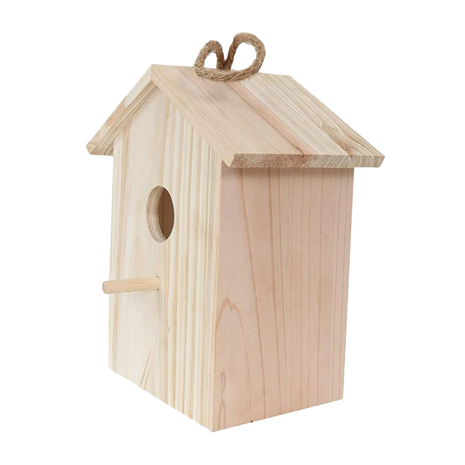 Unpainted Wooden Birdhouse Suction Up Window Bird Houses Backyard Birdcage 
Unpainted Wooden Birdhouse Suction Up Window Bird Houses Backyard Birdcage