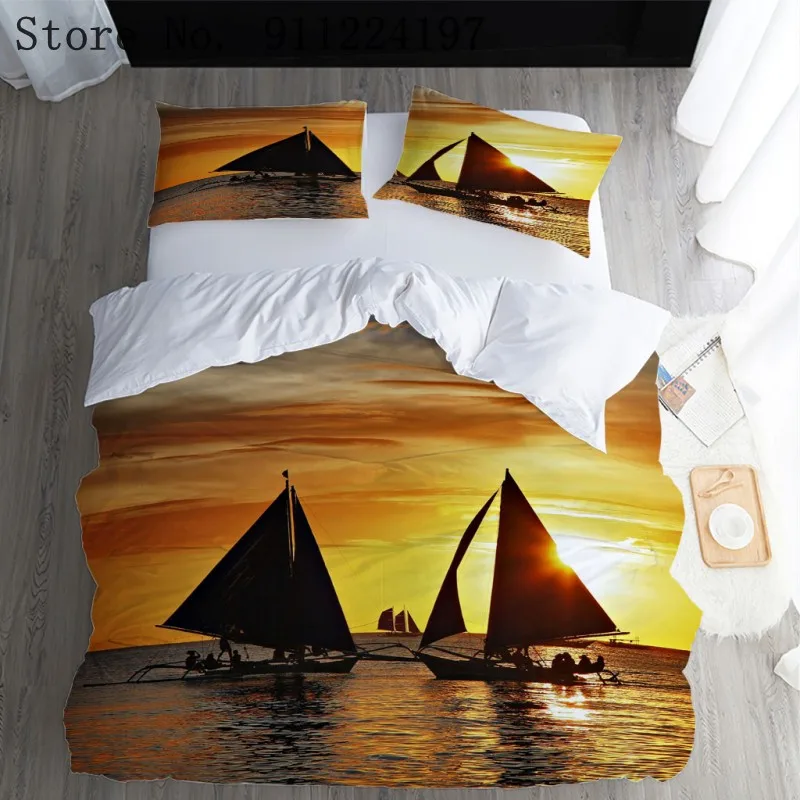 Sailboat Duvet Cover Set 3D Painting Bedding Set Fantastic Abstract Art Bedclothes Coastal Nature landscape Bed Linen 140*200CM
Sailboat Duvet Cover Set 3D Painting Bedding Set Fantastic Abstract Art Bedclothes Coastal Nature landscape Bed Linen 140*200CM