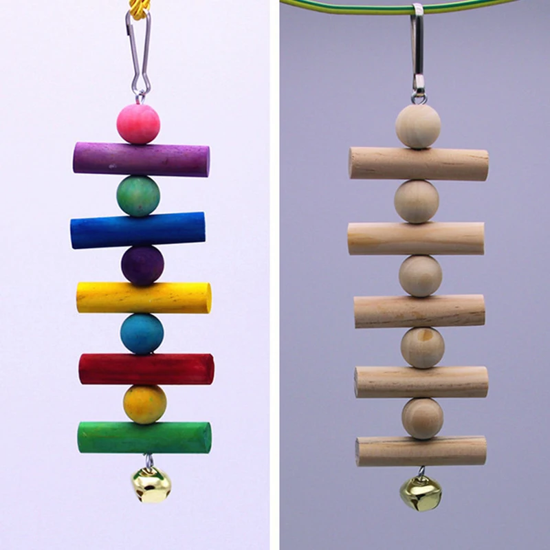 Legendog Parrot Colorful Chewing Toy Wooden Bird Hanging Swing Parrot Climbing Ladder with Bell Cage Decoration Training Toys
Legendog Parrot Colorful Chewing Toy Wooden Bird Hanging Swing Parrot Climbing Ladder with Bell Cage Decoration Training Toys