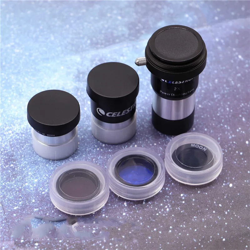 Telescope 94307 Small Eyepiece Kit Accessories Double Mirror Barlow Mirror Planet Filter. 
Telescope 94307 Small Eyepiece Kit Accessories Double Mirror Barlow Mirror Planet Filter.