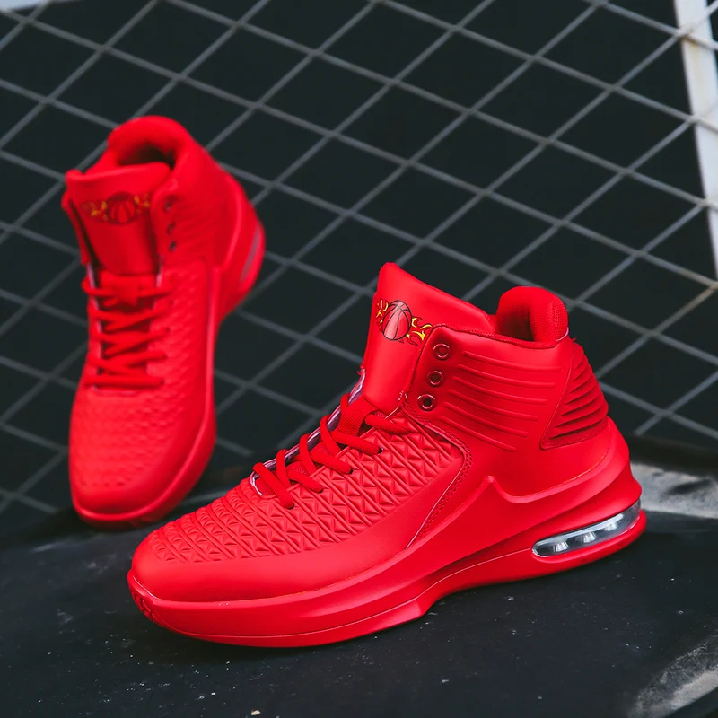 Spring/Autumn Basketball Shoes Male Black Red Outdoor Boy Sneakers Air Cushion Mens Basketball Shoe Leather High Top Sport Shoe
Spring/Autumn Basketball Shoes Male Black Red Outdoor Boy Sneakers Air Cushion Mens Basketball Shoe Leather High Top Sport Shoe