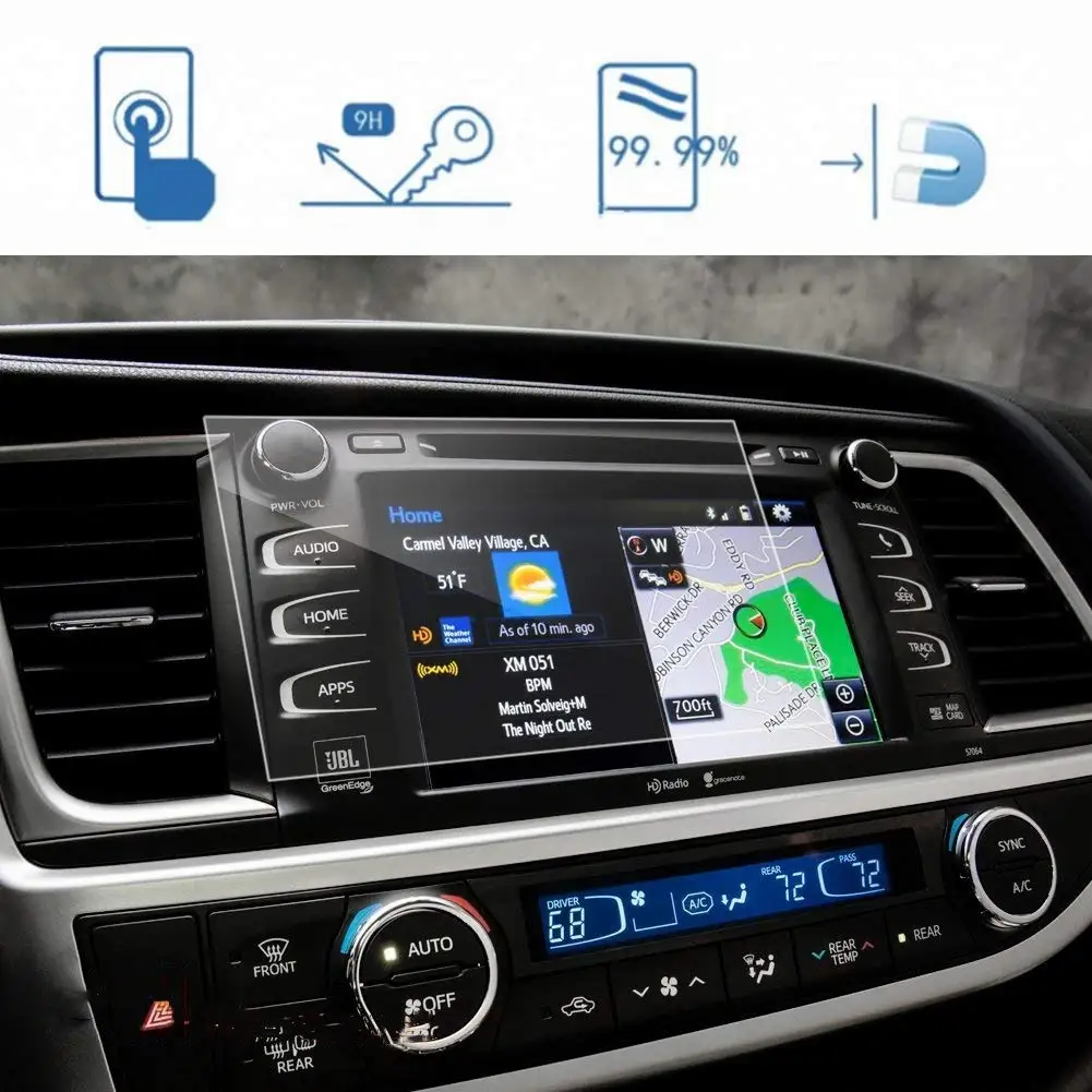 2014-2018 for Toyota Highlander LE Plus XLE Entune 8 Inch Car Navigation Screen Protector Tempered Glass Center Touch Screen
2014-2018 for Toyota Highlander LE Plus XLE Entune 8 Inch Car Navigation Screen Protector Tempered Glass Center Touch Screen