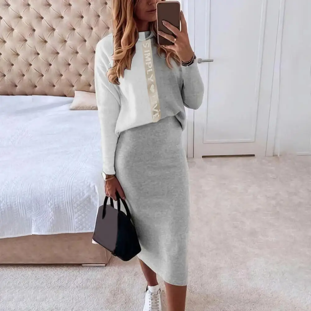 1 Set Skirt Suit Color Block Bodycon Skirt Set Slim-fitting Mid-Calf Skirt Suit Autumn
1 Set Skirt Suit Color Block Bodycon Skirt Set Slim-fitting Mid-Calf Skirt Suit Autumn