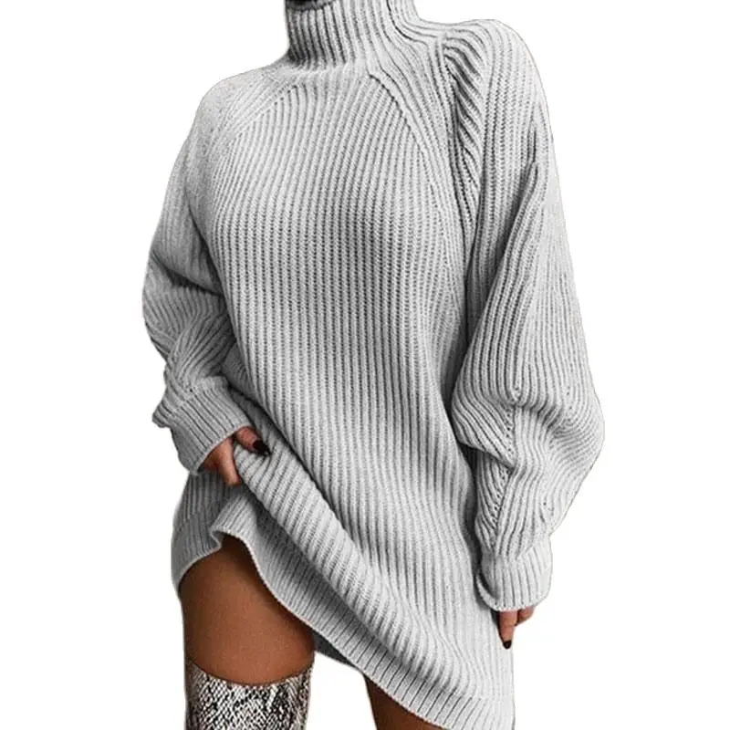 Women Oversized Knitted Dress Sweater Autumn Solid Long Sleeve Casual Elegant Mini Warm Winter Turtleneck Dress
Women Oversized Knitted Dress Sweater Autumn Solid Long Sleeve Casual Elegant Mini Warm Winter Turtleneck Dress