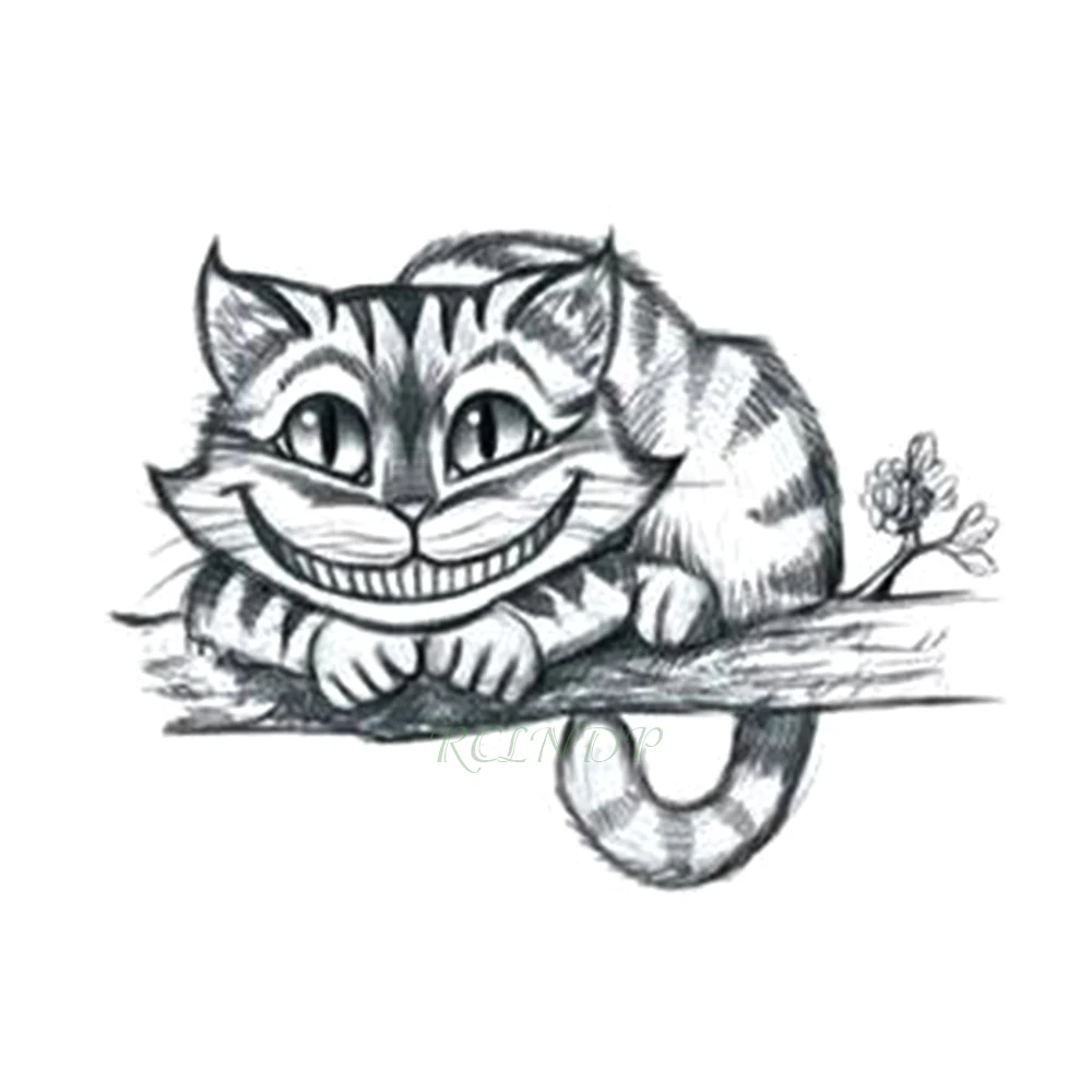 Waterproof Temporary Tattoo Sticker Alice In Wonderland Cheshire cat laughing cute fake tatto flash tatoo for girls women men
Waterproof Temporary Tattoo Sticker Alice In Wonderland Cheshire cat laughing cute fake tatto flash tatoo for girls women men