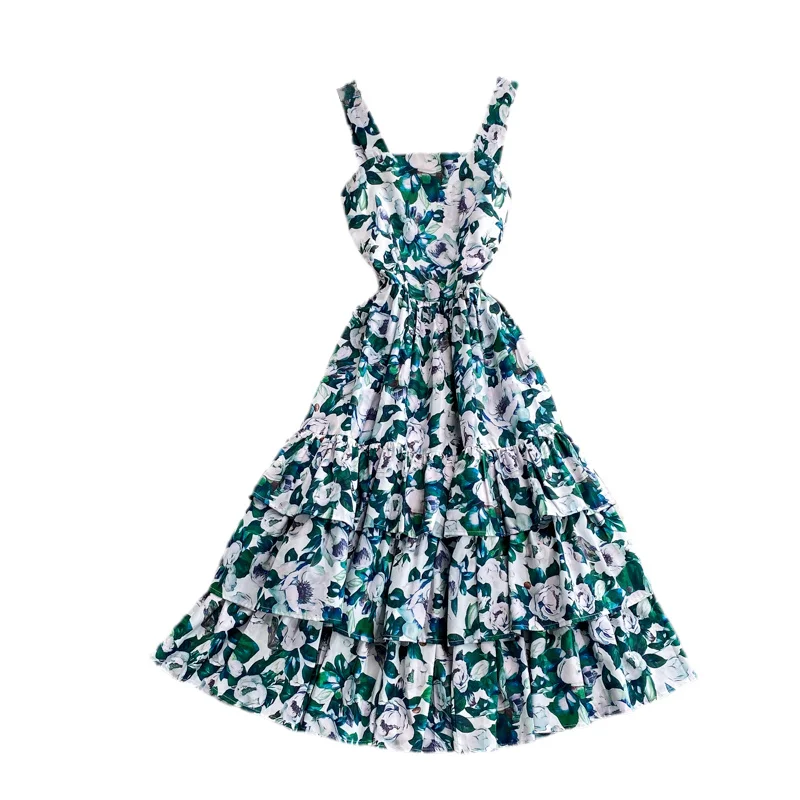 2021 New Summer French Women Flower Bra Slip Dress Fahison Girls Sleeveless Backless Long Pleated Dress For Casual Beach Dress
2021 New Summer French Women Flower Bra Slip Dress Fahison Girls Sleeveless Backless Long Pleated Dress For Casual Beach Dress