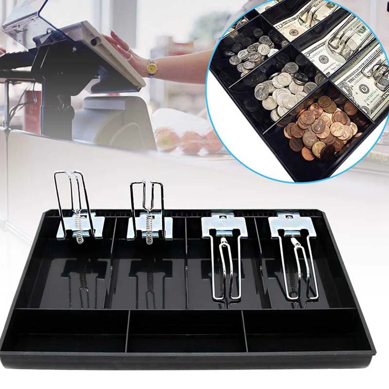 

Promotion! Hard Case Clip Cash Register Box New Classify Store Cashier Coin Drawer Box Cash Drawer Tray Money Counter Case