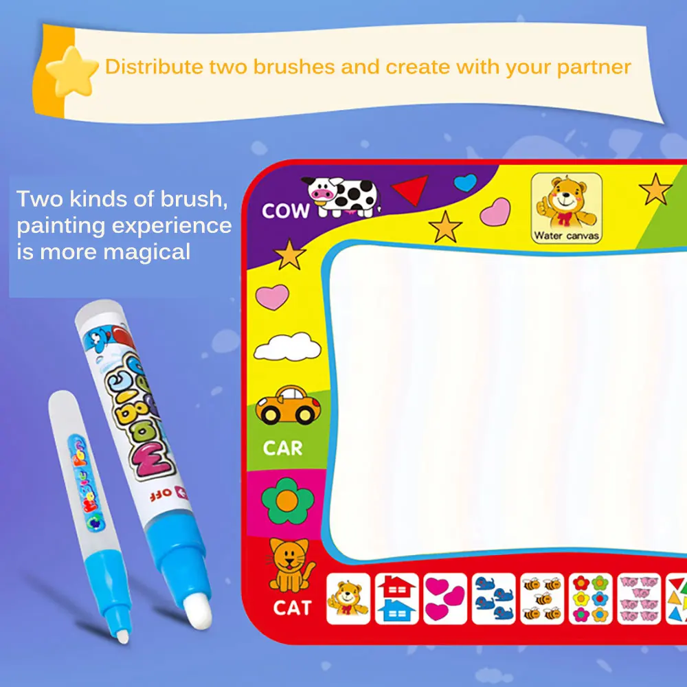 Magic Water Drawing Mat Early Education Drawing Toy Reusable Water Painting Rug DIY Art Color Board Magic Pad Drawing Blanket 
Magic Water Drawing Mat Early Education Drawing Toy Reusable Water Painting Rug DIY Art Color Board Magic Pad Drawing Blanket