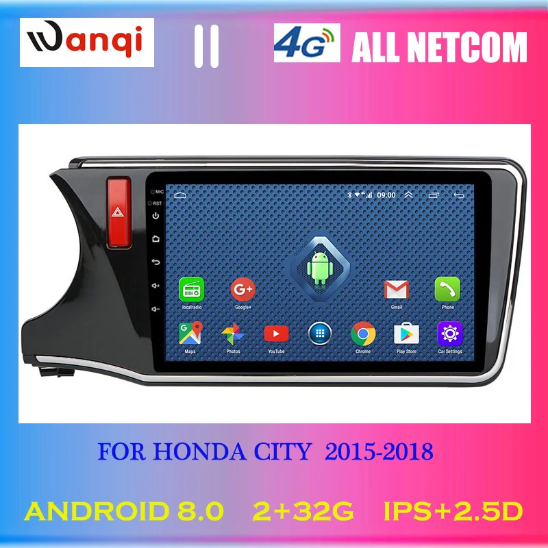 4G Lte All Netcom Android 10 дюймовый мультисенсорный автомобильный dvd плеер для Honda City Greiz Gienia