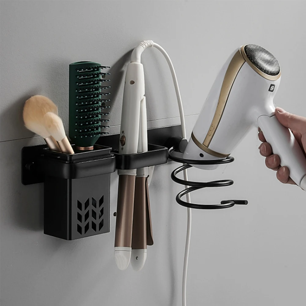 Wall Mounted Hair Dryer Holder Bathroom Tool Storage Box Multi-functional Space-saving Storage Rack Shelf Storage Shelves
Wall Mounted Hair Dryer Holder Bathroom Tool Storage Box Multi-functional Space-saving Storage Rack Shelf Storage Shelves
