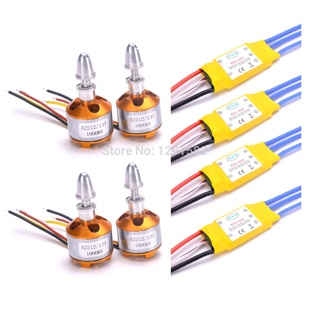 Бесщеточный мотор XXD 2212 1000KV 13T / 1400kv 10T с внешним ротором 30A Регулятор скорости ESC