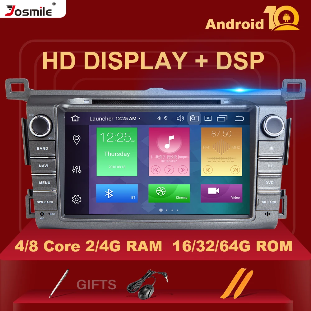 Автомагнитола IPS DSP 2 din Android 10 DVD-плеер для Toyota RAV4 Rav 4 2013 2014 2015 GPS-навигация стерео