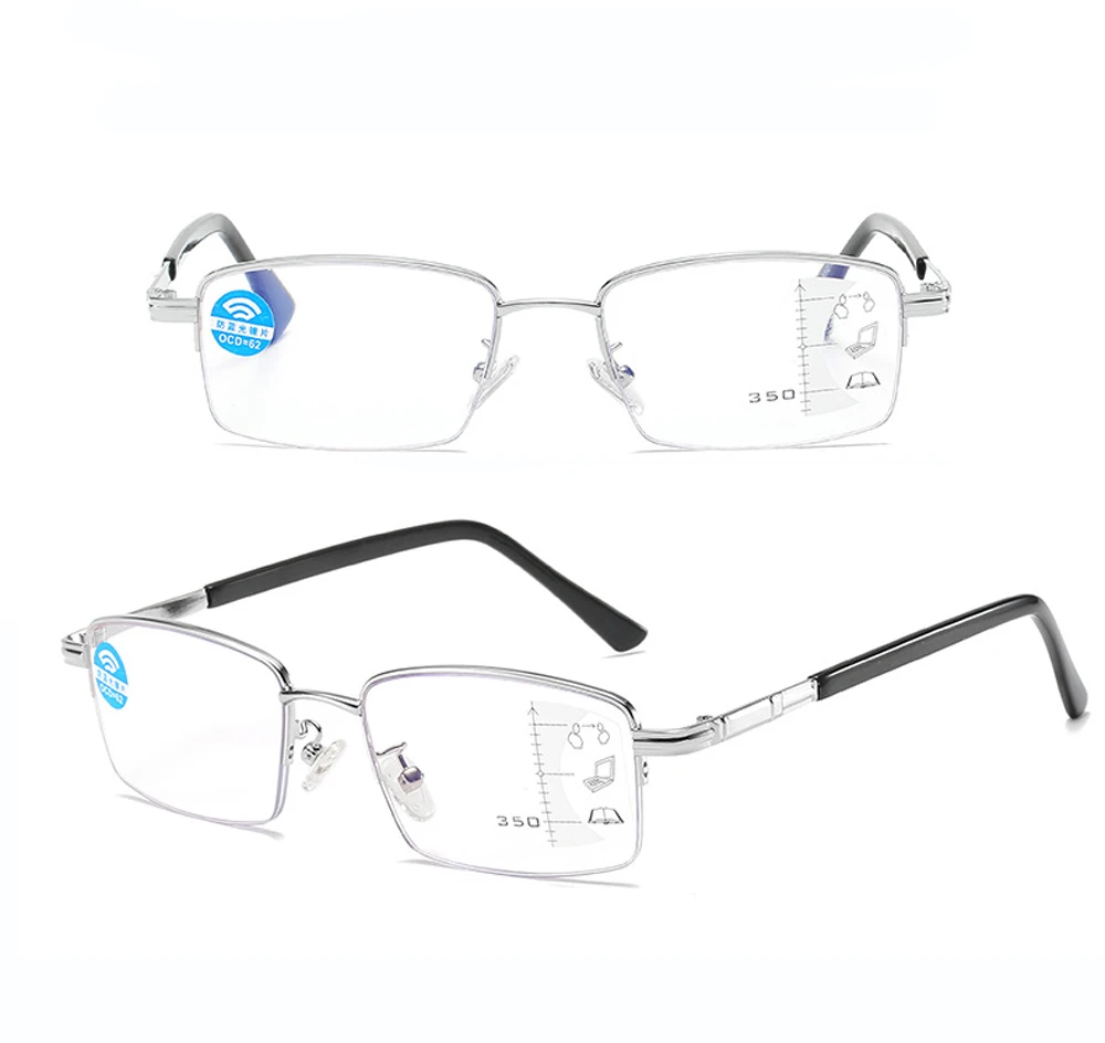 

Ultralight Reading Glasses Women Men Rectangle Rimless Classic Spring Hinges Anti Blu Ray Anti Fatigue 1 2 3 to 4