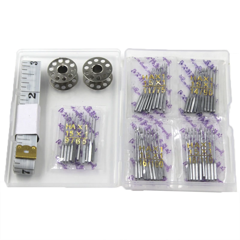 Boxed Machine Needle Eight Piece Set Household Sewing Machine Needle Bobbin Set Five Model Flying Tiger Needle + 1.5 Meter Tape
Boxed Machine Needle Eight Piece Set Household Sewing Machine Needle Bobbin Set Five Model Flying Tiger Needle + 1.5 Meter Tape