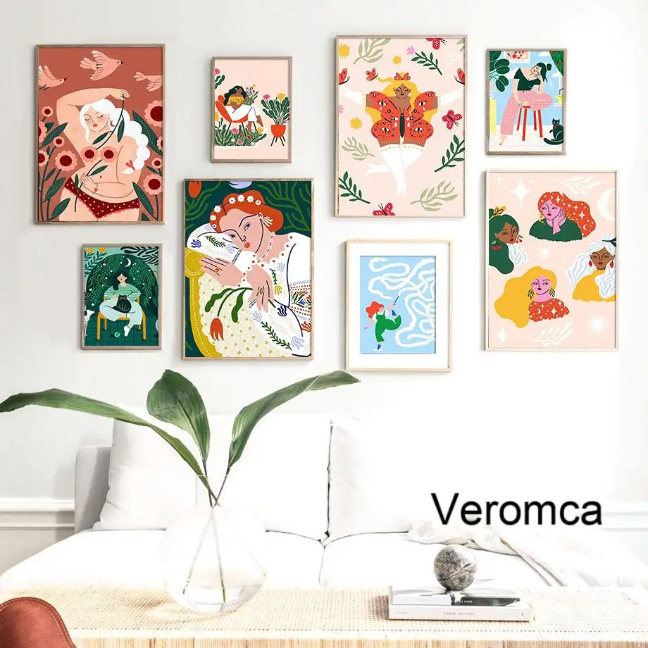 Vintage Abstract Print Watercolor Girl Pigeon Flower Wall Art Canvas Painting Nordic Posters Wall Pictures for Bedroom Decor
Vintage Abstract Print Watercolor Girl Pigeon Flower Wall Art Canvas Painting Nordic Posters Wall Pictures for Bedroom Decor