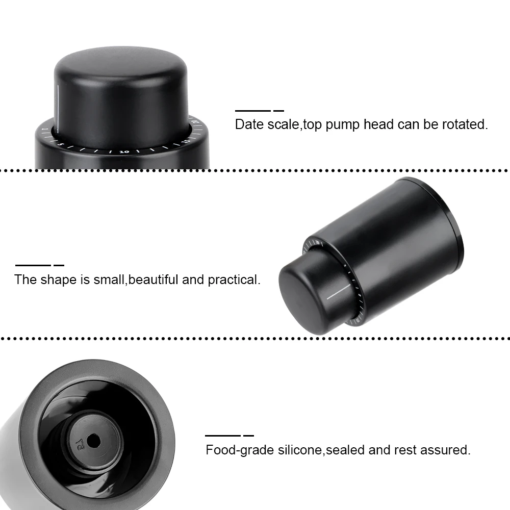 Vacuum Wine Bottle Stopper Barware Wine Cork Sealed Storage Vacuum Memory Wine Stopper Black ABS Push Style Bar Tools 
Vacuum Wine Bottle Stopper Barware Wine Cork Sealed Storage Vacuum Memory Wine Stopper Black ABS Push Style Bar Tools