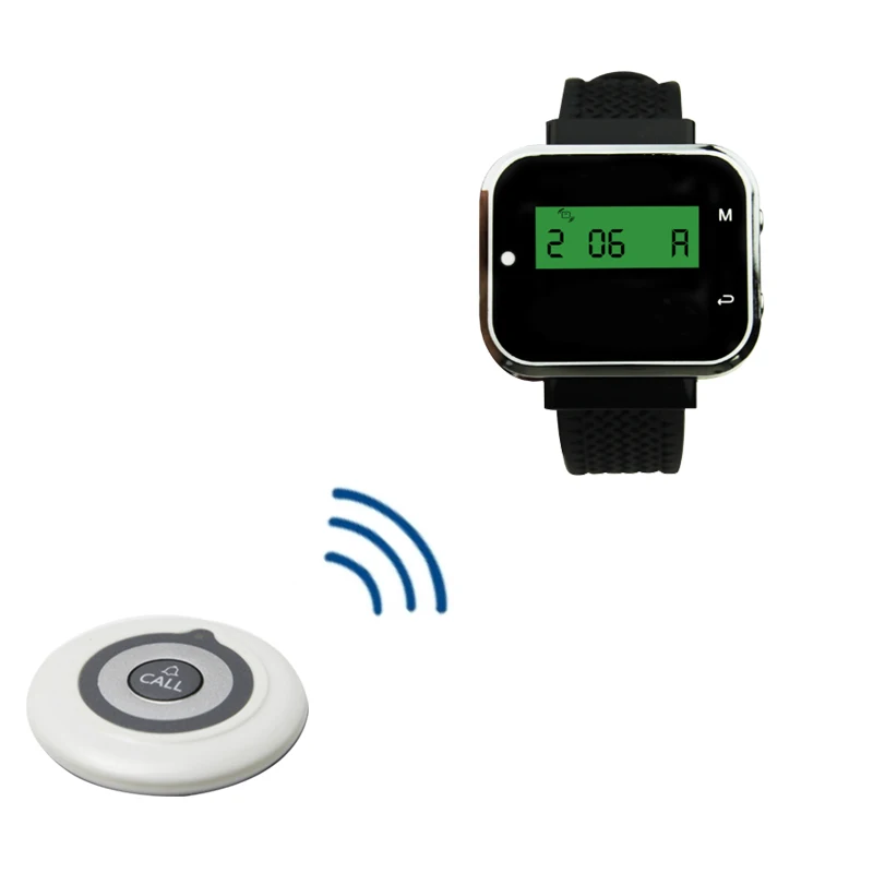 Fast Food Restaurant Pager System 1 Wrist Watch Receiver +1 Ultrathin Call Button Transmitter
Fast Food Restaurant Pager System 1 Wrist Watch Receiver +1 Ultrathin Call Button Transmitter