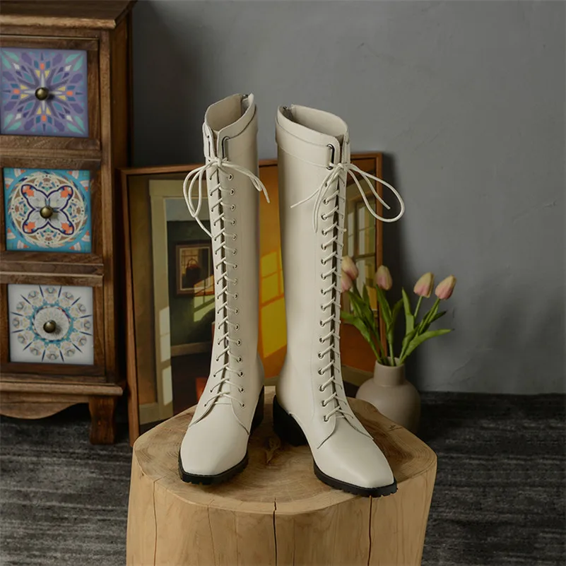 ANNYMOLI Buckle Real Leather Mid Heel Long Boots Women Shoes Square Toe Chunky Heels Knee High Boots Lace Up Zip Female Boots 42
ANNYMOLI Buckle Real Leather Mid Heel Long Boots Women Shoes Square Toe Chunky Heels Knee High Boots Lace Up Zip Female Boots 42
