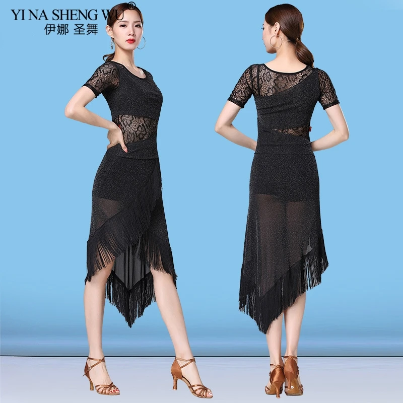 New Women Ballroom LatinWear Dress Samba Costume Summer Sexy Silver Silk Party Dresses with Tassels Lace One-piece Latin Dresses
New Women Ballroom LatinWear Dress Samba Costume Summer Sexy Silver Silk Party Dresses with Tassels Lace One-piece Latin Dresses
