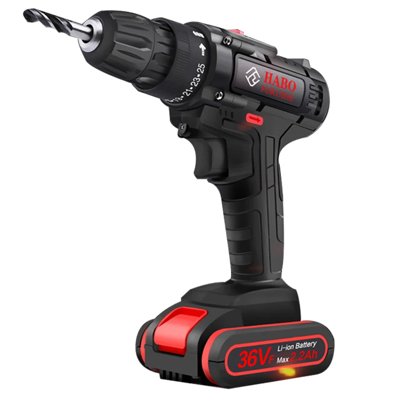 36V Electric screwdriver Cordless drill 25+1 Torque adjustment electric drill Stepless variable speed switch power tools
36V Electric screwdriver Cordless drill 25+1 Torque adjustment electric drill Stepless variable speed switch power tools