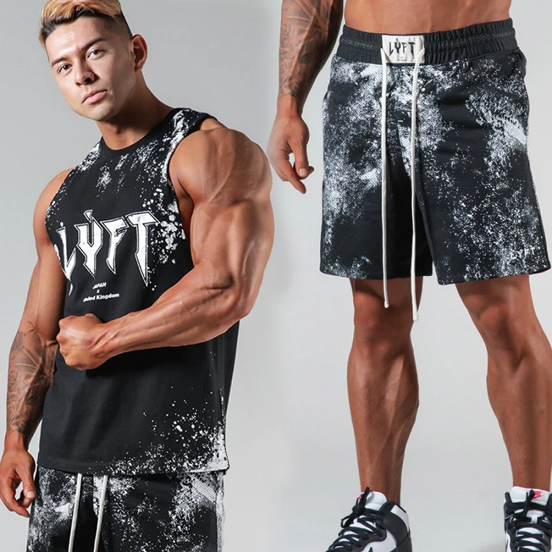2021 Summer Fitness Shorts Male Tie-Dye Cotton Loose Sports Large Size Sleeveless Shorts Vest Suit M-3XL
2021 Summer Fitness Shorts Male Tie-Dye Cotton Loose Sports Large Size Sleeveless Shorts Vest Suit M-3XL