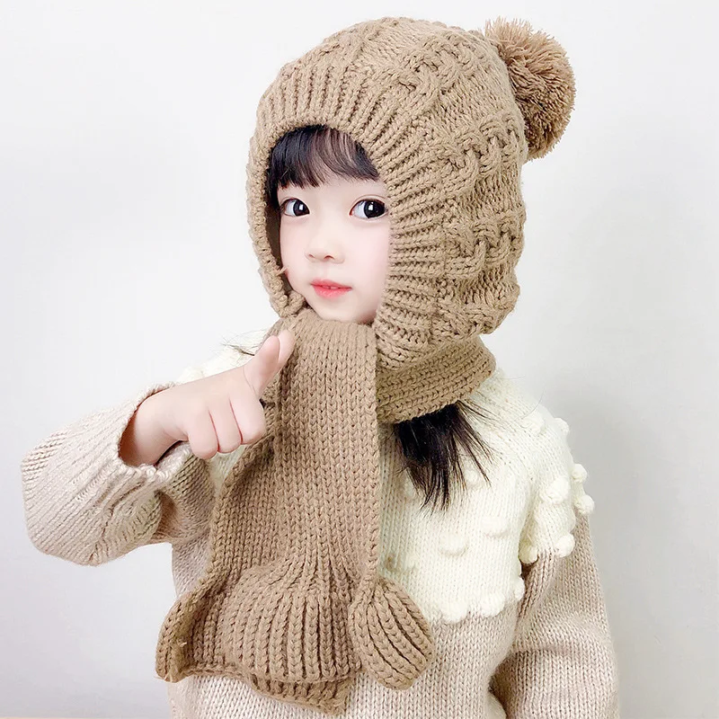 Baby Hat Boys Girls Winter Children Thicken Windproof Ear Protection Kids Warm Hats Cartoon Knitted Cap Scarf One-Piece Hat
Baby Hat Boys Girls Winter Children Thicken Windproof Ear Protection Kids Warm Hats Cartoon Knitted Cap Scarf One-Piece Hat