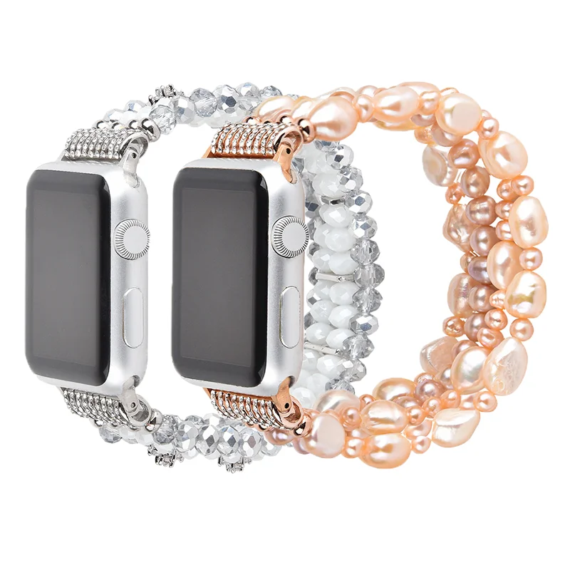 

Ремешок для часов Apple Watch Band 41 мм 42 мм 44 мм 45 мм, браслет с жемчужинами и кристаллами для iwatch Series 7 6 5 4 SE