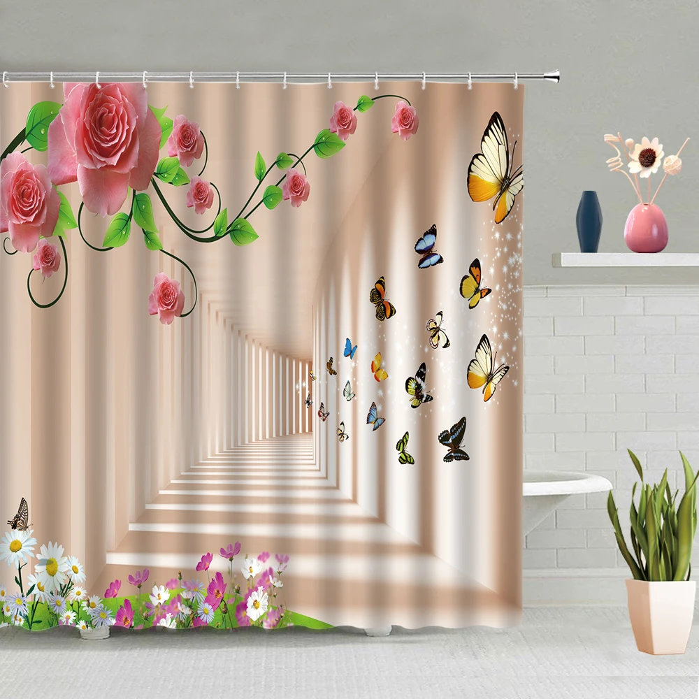 Butterfly Flower Shower Curtain Animals Birds Bathroom Decoration Screen Bathing Curtains Washable Hanging With Hooks Home Decor
Butterfly Flower Shower Curtain Animals Birds Bathroom Decoration Screen Bathing Curtains Washable Hanging With Hooks Home Decor
