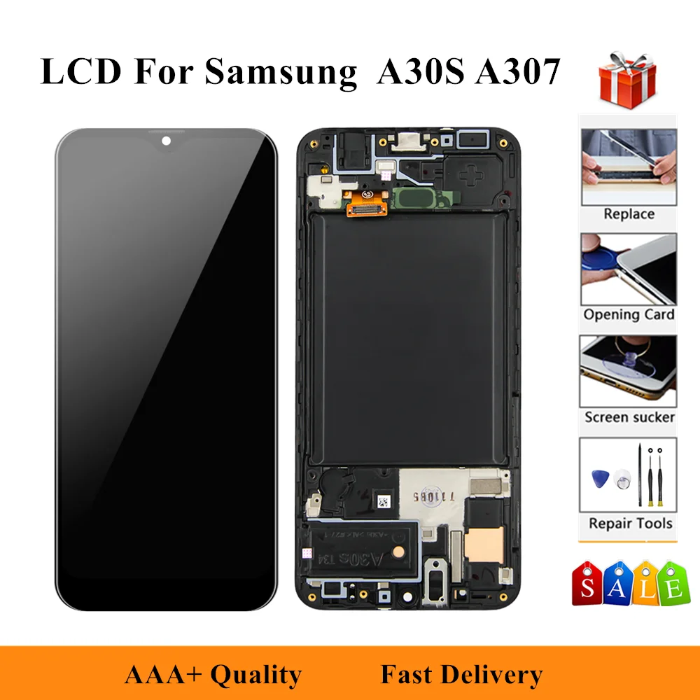 6 4 ''ЖК дисплей для Samsung Galaxy A30S 2019 SM A307 A307F/DS A307G/DS A307GN/DS сенсорный экран