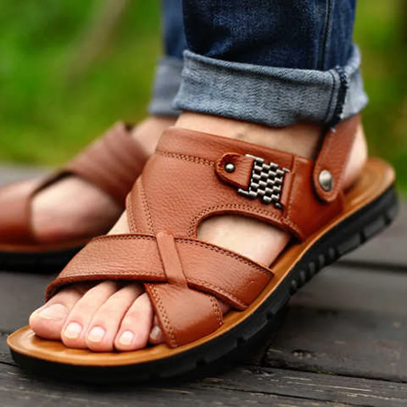 Men Leather Sandals 2021 New Summer Classic Men Shoes Slippers Soft Sandals Men Roman Comfortable Walking Footwear Big Size 48
Men Leather Sandals 2021 New Summer Classic Men Shoes Slippers Soft Sandals Men Roman Comfortable Walking Footwear Big Size 48