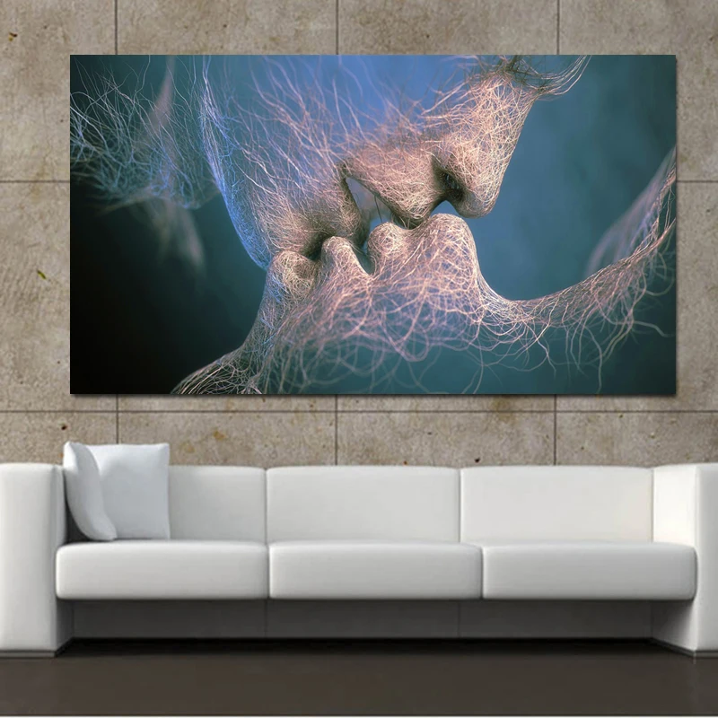 Abstract Art Love Kiss Canvas Painting Pictures For Living Room Wall Modern Canvas Art Prints Posters Big Size Decorative 
Abstract Art Love Kiss Canvas Painting Pictures For Living Room Wall Modern Canvas Art Prints Posters Big Size Decorative
