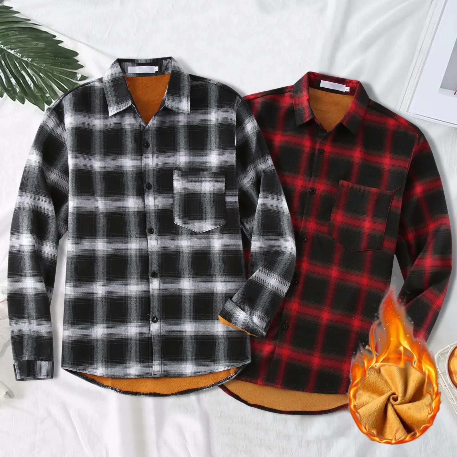 Men's Shirt Fit Button Down Long Sleeve Print Fleece Casual Lapel Shirts With Pocket Fashion Clothing
Men's Shirt Fit Button Down Long Sleeve Print Fleece Casual Lapel Shirts With Pocket Fashion Clothing