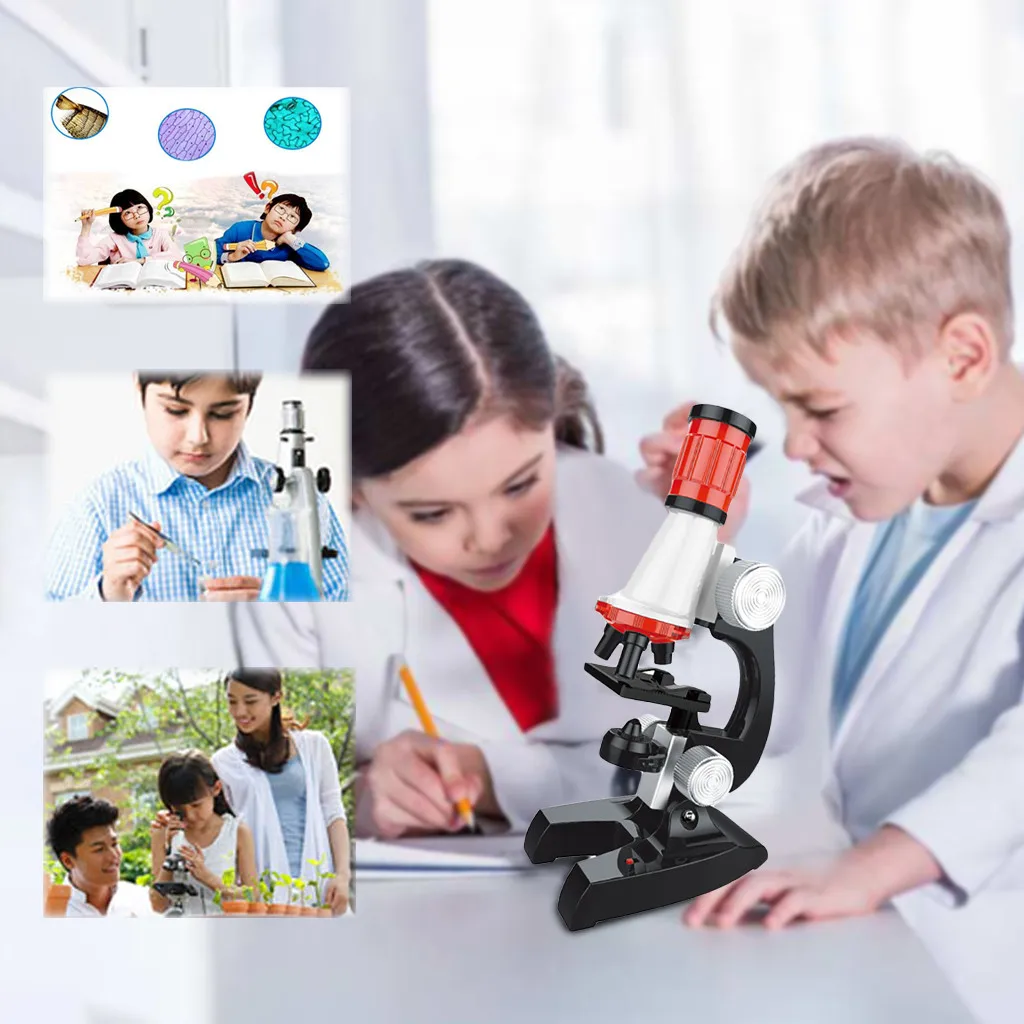 Technology Educational Toys Early Education Kids 1200X Adjustable Focus Microscope w/Specimen Kit Montessori Toy For Children
Technology Educational Toys Early Education Kids 1200X Adjustable Focus Microscope w/Specimen Kit Montessori Toy For Children