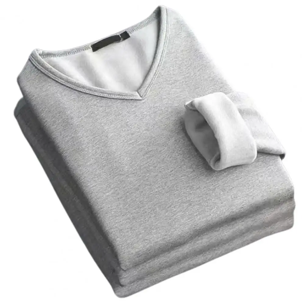 Winter Men's Base Shirt Long Sleeve Solid Color V Neck Thick Plush Slim Male Shirt Top for Inner Wear
Winter Men's Base Shirt Long Sleeve Solid Color V Neck Thick Plush Slim Male Shirt Top for Inner Wear