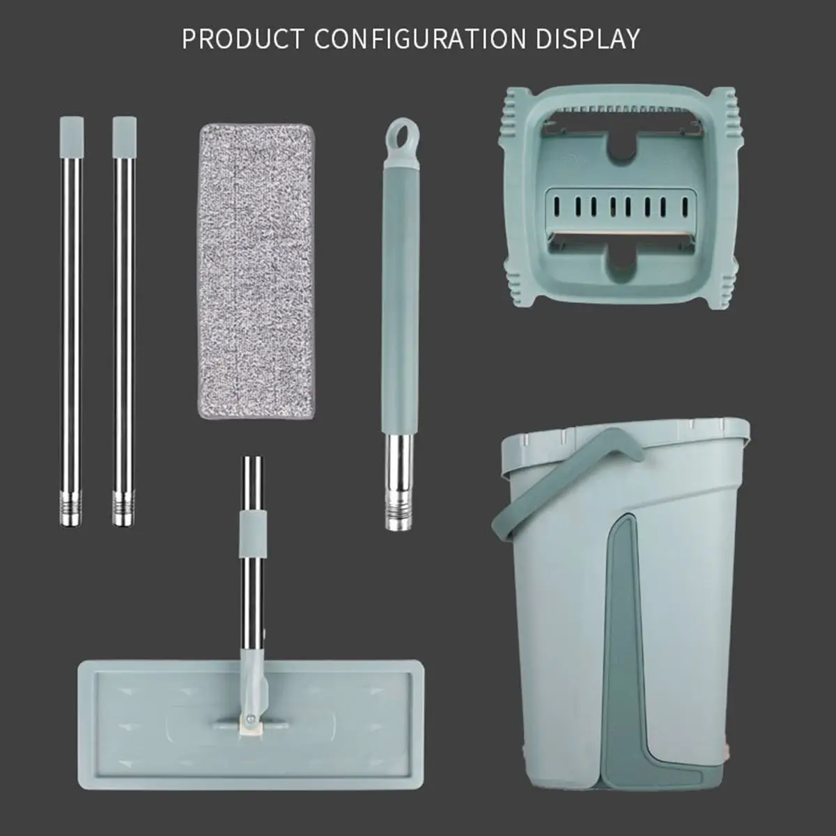 Meigar Flat Squeeze Mop and Bucket Hand-Free Wringing Floor Cleaning Mop Wet Dry Usage Automatic Spin Self Cleaning Lazy Mop
Meigar Flat Squeeze Mop and Bucket Hand-Free Wringing Floor Cleaning Mop Wet Dry Usage Automatic Spin Self Cleaning Lazy Mop