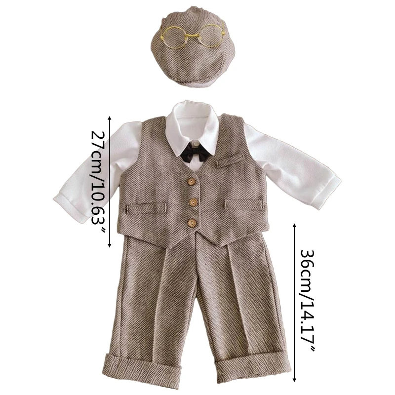 6Pcs/Set Newborn Photography Props Hat+Glasses+Bow Tie+Vest+Shirt+Pants Baby Outfits Fotografia Photo Shooting Accessories
6Pcs/Set Newborn Photography Props Hat+Glasses+Bow Tie+Vest+Shirt+Pants Baby Outfits Fotografia Photo Shooting Accessories