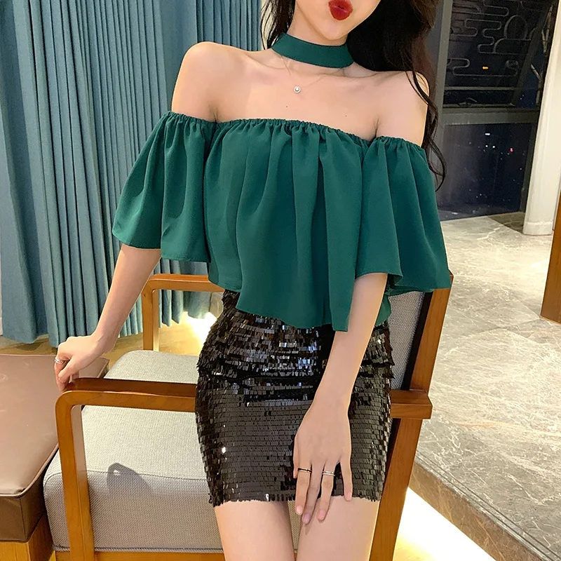 2020 t shirt women Off Shoulder Sexy tshirt Summer female T-shirt Short Sleeve Solid Casual Strapless tops women camisetas mujer
2020 t shirt women Off Shoulder Sexy tshirt Summer female T-shirt Short Sleeve Solid Casual Strapless tops women camisetas mujer