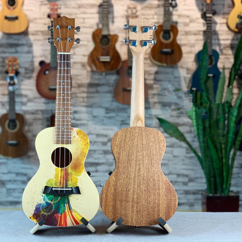 23 inch ukulele Picea AsperataSolid ukulele 4-string painted Hawaiian guitar concert professional Ukulele UK23111
23 inch ukulele Picea AsperataSolid ukulele 4-string painted Hawaiian guitar concert professional Ukulele UK23111