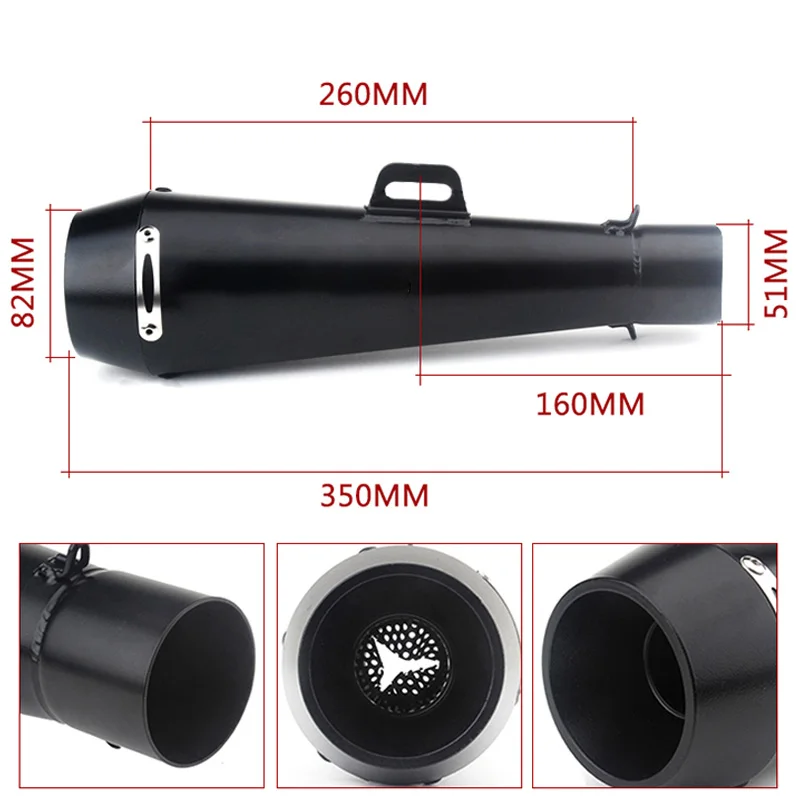 51mm Motorcycle Motocross Exhaust Muffler Pipe Large Displacement Pipe DB Killer escape moto For Yamaha R6 Honda CBR1000 Tmax500
51mm Motorcycle Motocross Exhaust Muffler Pipe Large Displacement Pipe DB Killer escape moto For Yamaha R6 Honda CBR1000 Tmax500